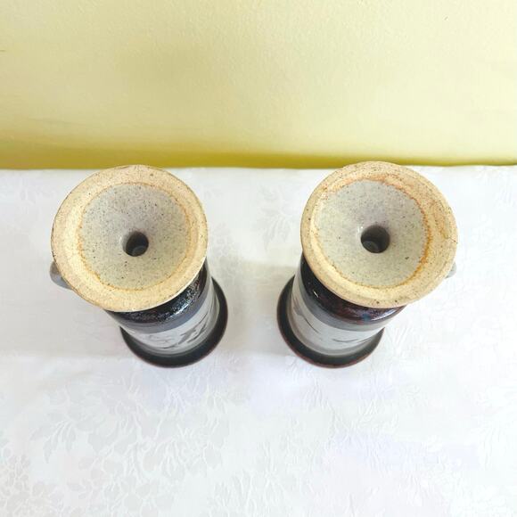 Vtg 70s Otagiri Studio Pottery Bird Geese Footed Coffee Mugs Cup Tea - Picture 7 of 8